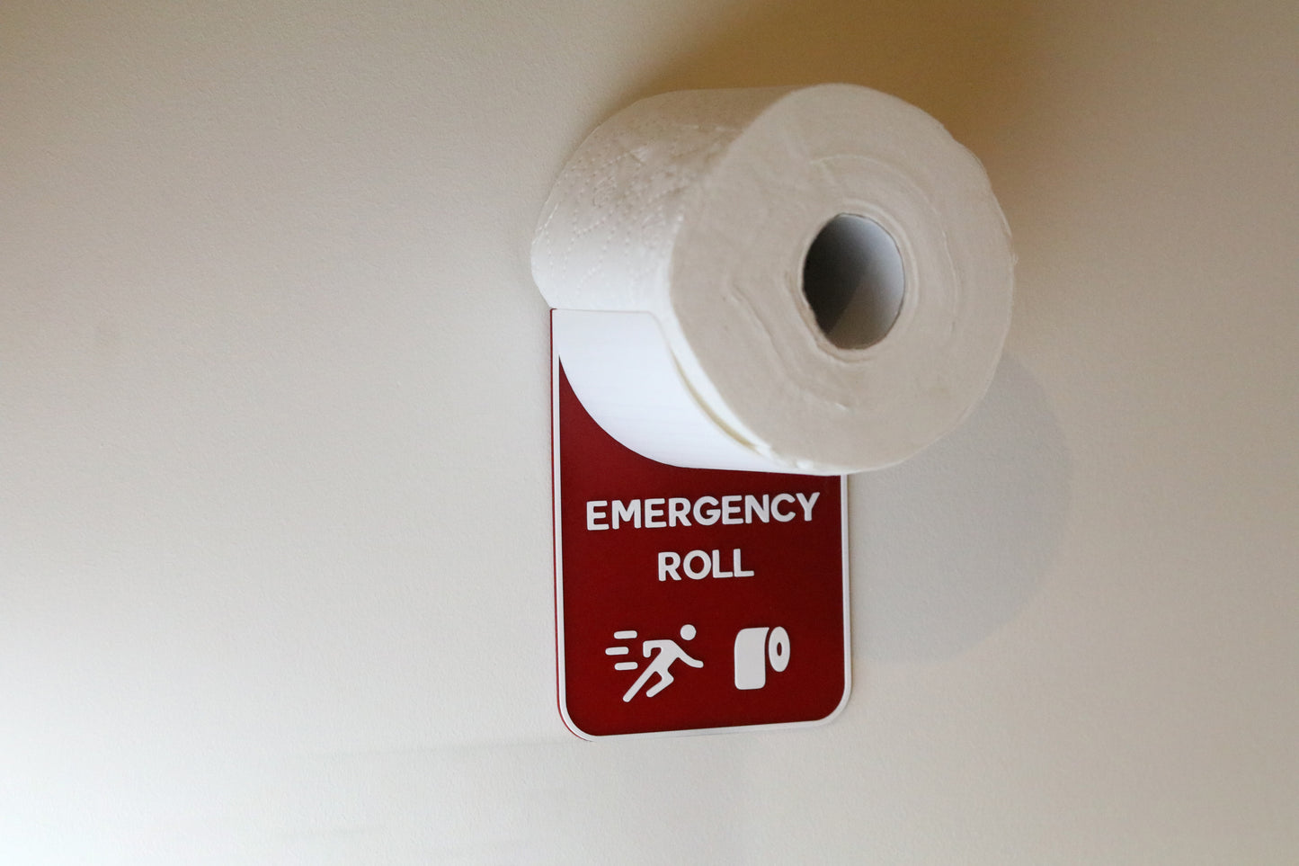 Novelty Emergency Toilet Roll Holder Bathroom Storage Sign
